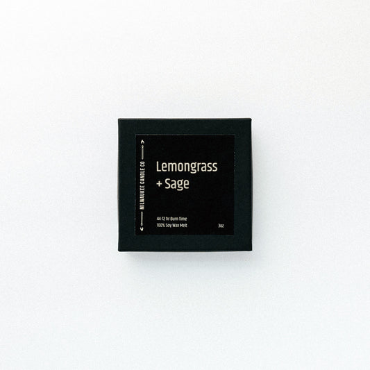 Lemongrass + Sage Eco Friendly Wax Melt Soy Wax Melt Milwaukee Candle