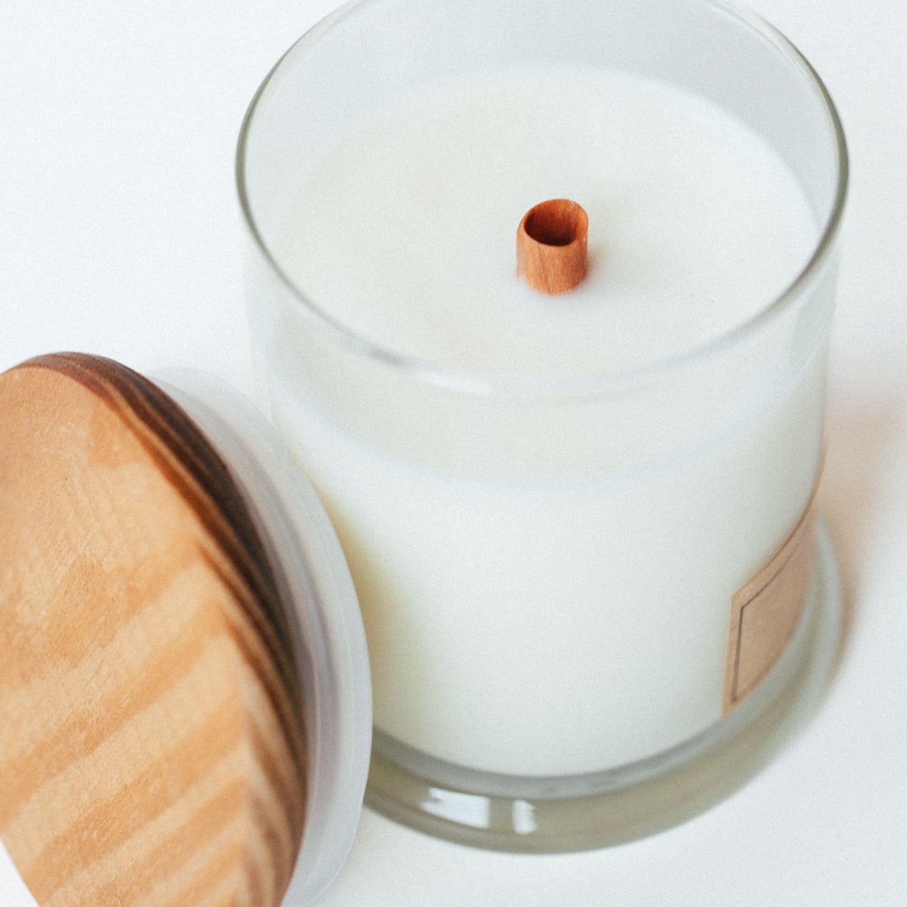 Soy Wood Wick Candle with Wood Lid