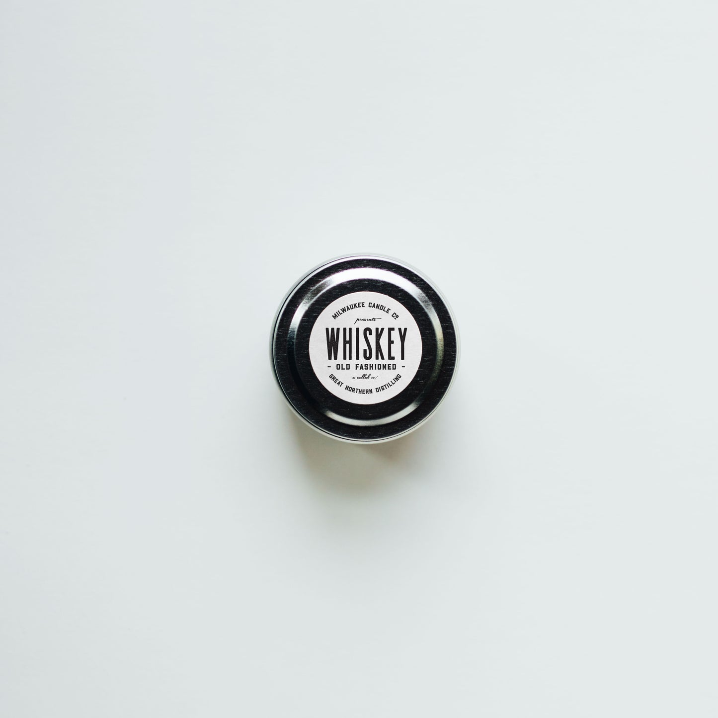 2 ounce Whiskey Old Fashioned candle tin