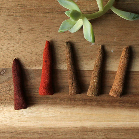 ZOUZ natural incense cones variety pack.