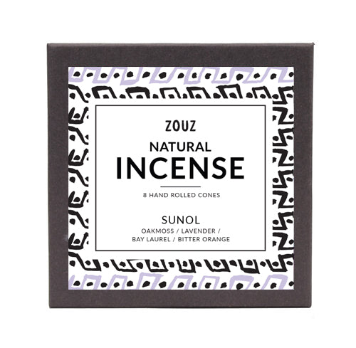 ZOUZ natural incense box - Sunol (Oakmoss, Lavender, Bay Laurel, Bitter Orange)